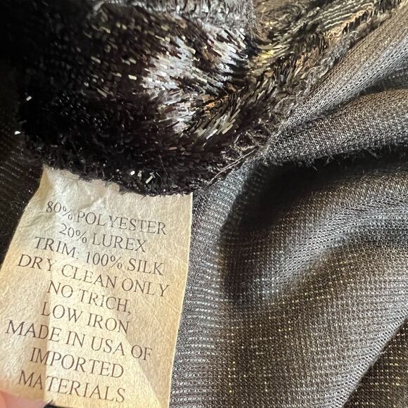 Caroline Rose Black Tunic Top Blouse 3/4 Sleeves Women’s M - Picture 10 of 10